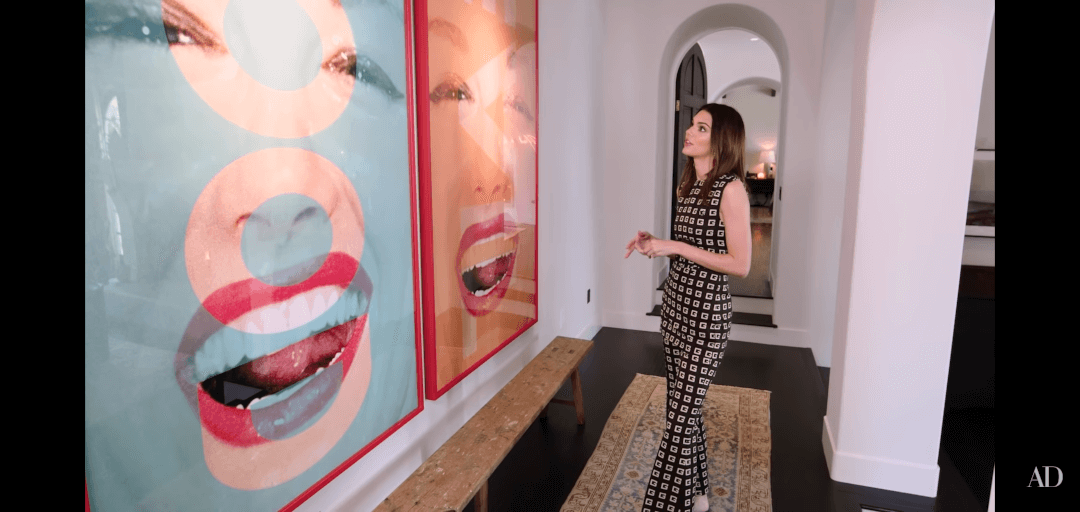 Kendall Jenner home - square skirting in hallway