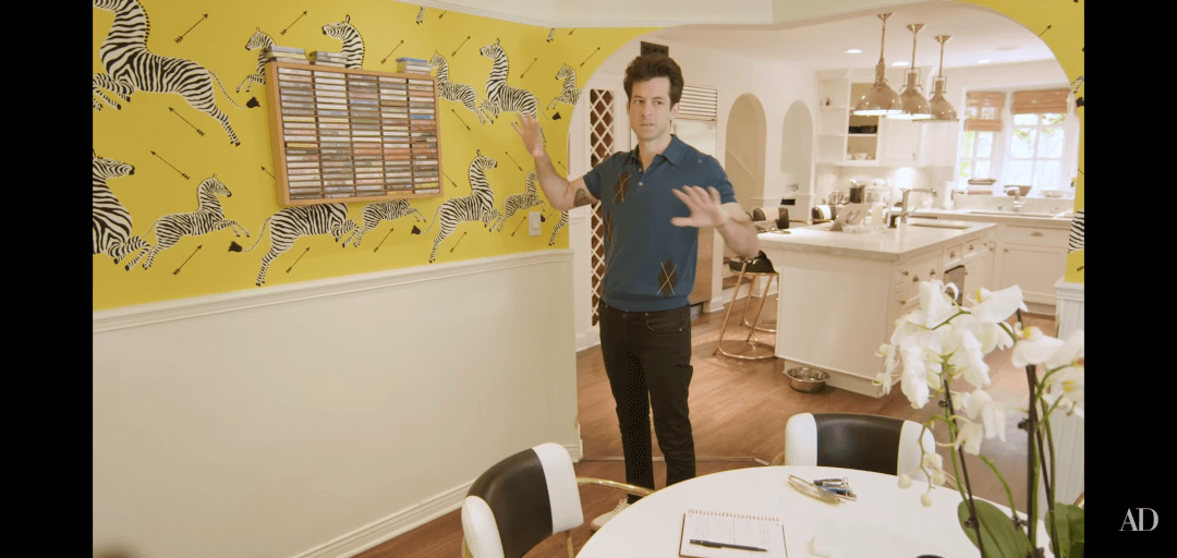 Mark Ronson home - skirting board and dado rail used in the kitchen/dining room