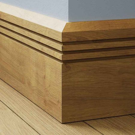 Angle Groove 3 Oak Skirting Board