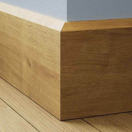 Angle Oak Skirting Board mitred corner close-up thumbnail.