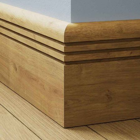 Bullnose Groove 3 Oak Skirting Board