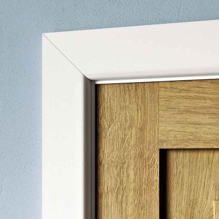 Visual Representation of Bullnose MDF Architrave with a primed finish (69mm W x 18mm D)