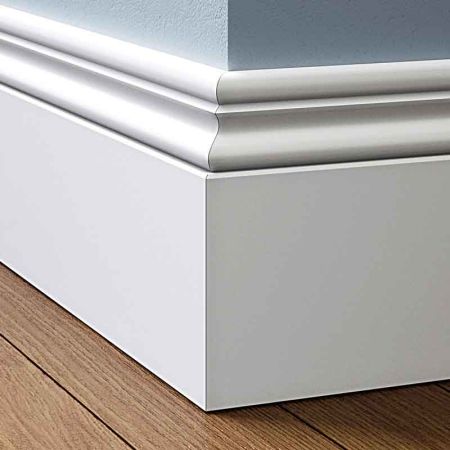 Visual Representation of Highgrove MDF Skirting Board with a primed finish (146mmH x 18mmD