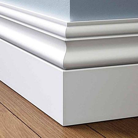 Large Kensington MDF Skirting Board has a large moulding that is a fixed height