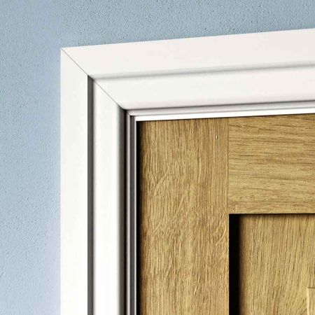 Visual Representation of Lambs Tongue MDF Architrave with a primed finish (69mm W x 18mm D)