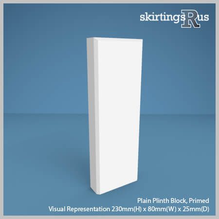 Visual representation of a plinth block