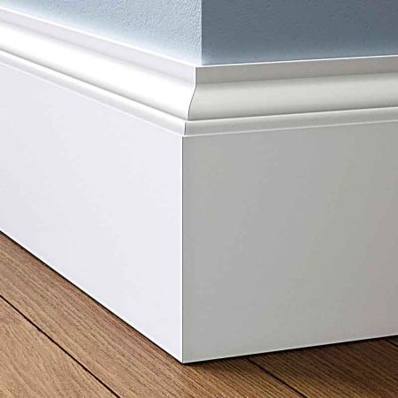 Visual Representation of Roux MDF Skirting Board with a primed finish (146mmH x 18mmD)
