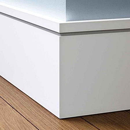 Visual Representation of Square Groove 1 MDF Skirting Board with a primed finish (146mmH x 18mmD)