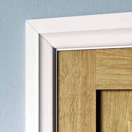 Visual Representation of Swallow MDF Architrave with a primed finish (69mm W x 18mm D)