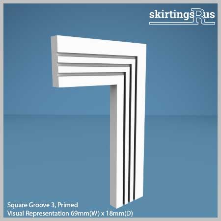 Square Groove 3 MDF Architrave