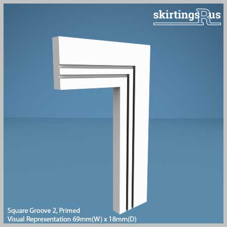 Square Groove 2 Architrave from Skirtings R Us