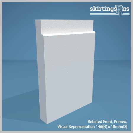 The profile of a rebated skirting board