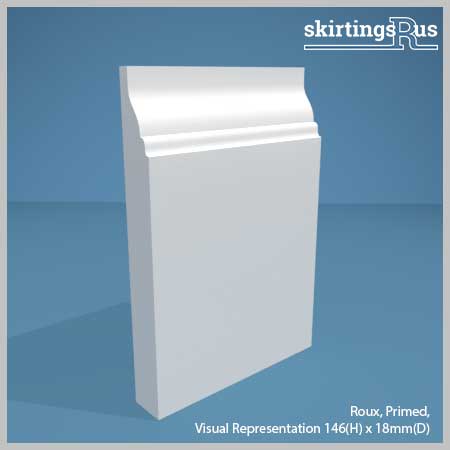 Picture showing the small profile of the Roux Skirting Board