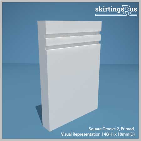 Square Groove 2 Skirting Board from Skirtings R Us