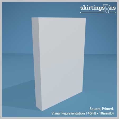 The profile of a square skirting board