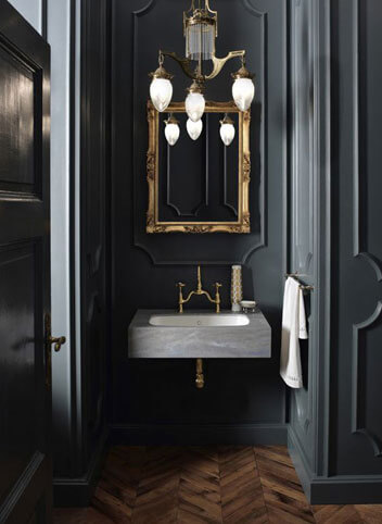 Black Skirting Boards Black skirting boards in continuity with black walls